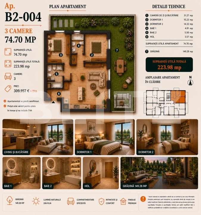 Apartament de vânzare 3 camere Bună Ziua - 197582AV | BLITZ Cluj-Napoca | Poza2