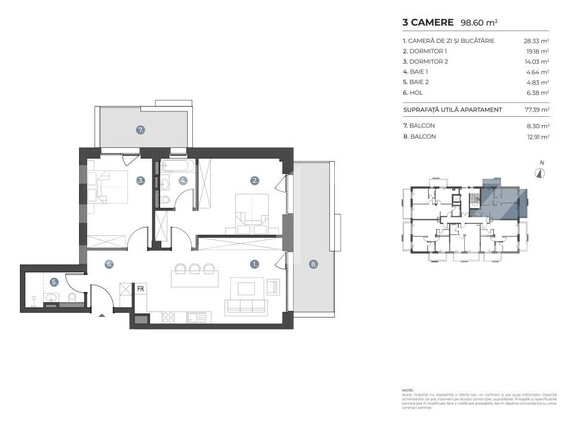 Apartament de vânzare 3 camere Bună Ziua - 197583AV | BLITZ Cluj-Napoca | Poza2
