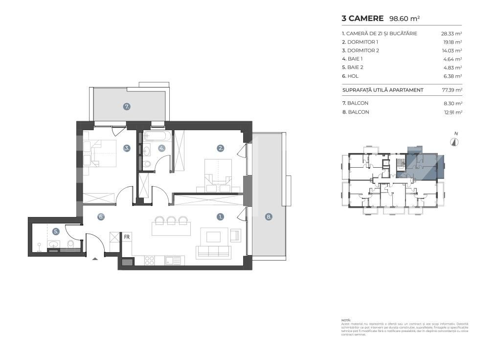 Apartament de vânzare 3 camere Bună Ziua - 197583AV | BLITZ Cluj-Napoca | Poza2