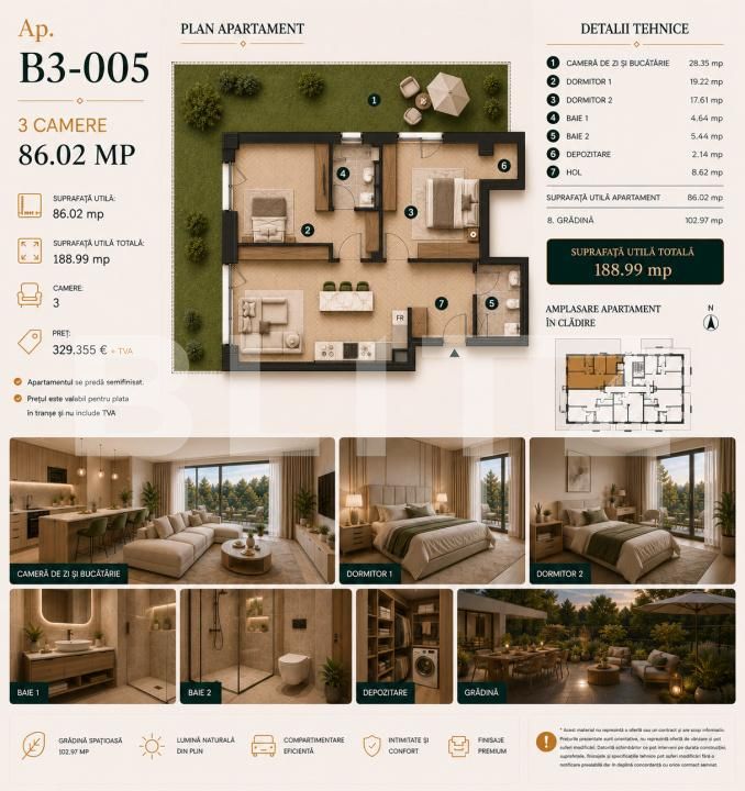 Apartament de vânzare 3 camere Bună Ziua - 197584AV | BLITZ Cluj-Napoca | Poza3
