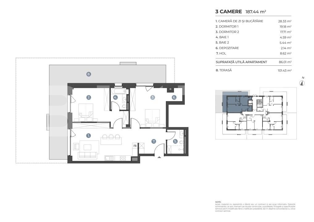 Apartament de vânzare 3 camere Bună Ziua - 197584AV | BLITZ Cluj-Napoca | Poza2