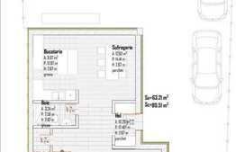 Duplex 116 mp utili, 220 mp teren, semifinisat, zona linistita de case