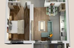 Apartament 2 camere, bloc nou, semifinisat, 53 mp, zona Vivo