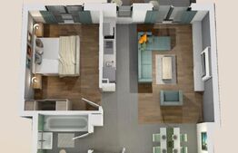 Apartament 2 camere, bloc nou, semifinisat, 54 mp, zona Vivo