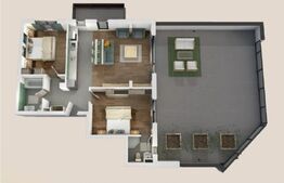 Apartament cu terasa de 88mp! 3 camere, 2 bai, zona Vivo