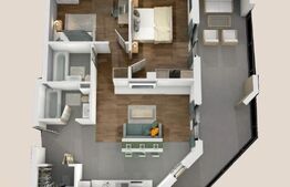 Apartament 3 camere, 2 bai, 75mp, 28mp terasa, zona Vivo