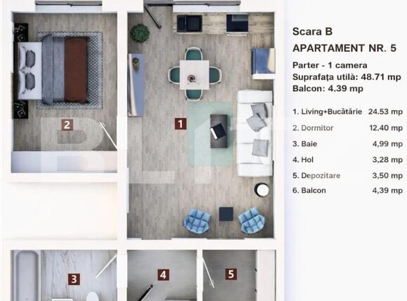Apartament de vânzare 2 camere Sanpetru - 198774AV | BLITZ Brașov | Poza2