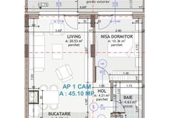 Apartament lux 2 camere, 45 mp, terasa 10 mp, etaj intermediar, garaj, Eroilor