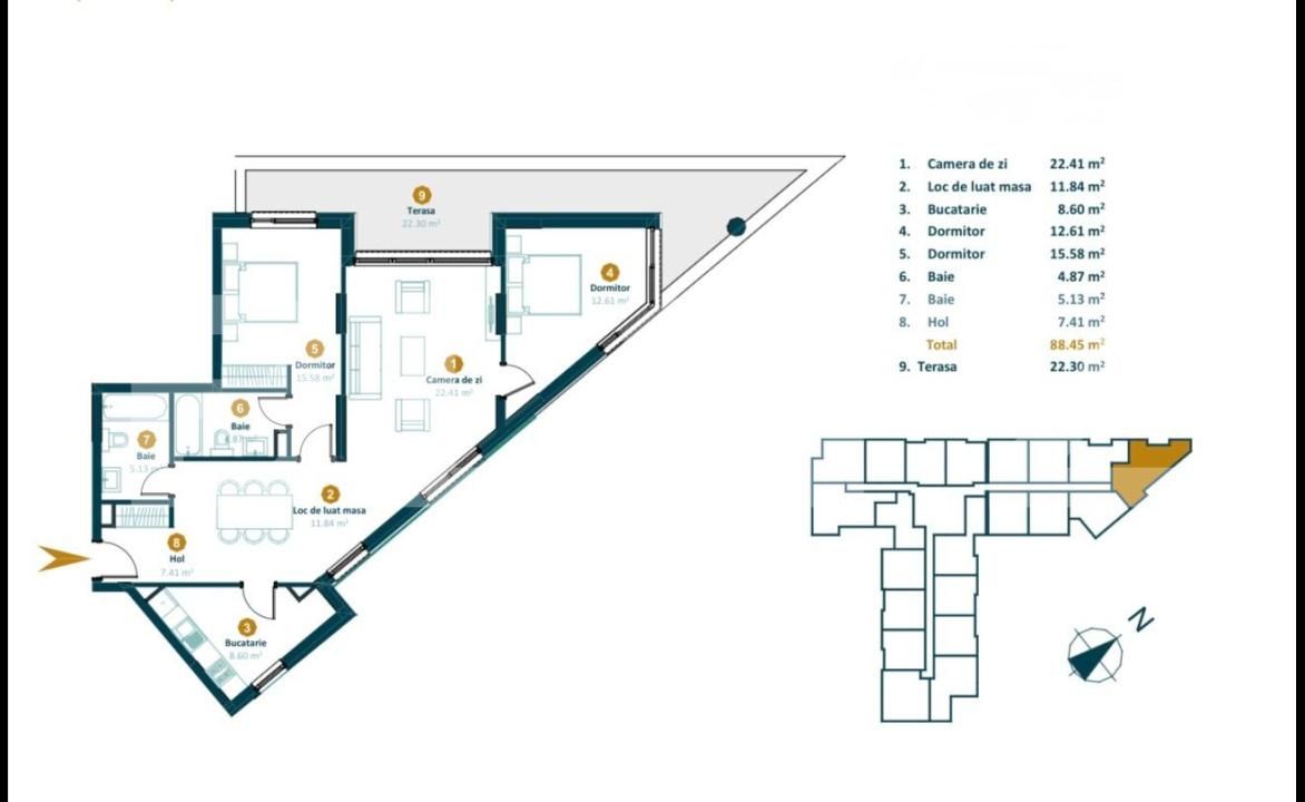Apartament de vânzare 3 camere Intre Lacuri - 199620AV | BLITZ Cluj-Napoca | Poza2