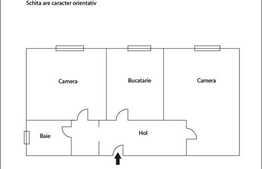 De vanzare apartament cu 2 camere, 52 mp in zona Interservisan