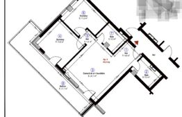 Apartament semidecomandat, 66 mp, 2 bai, terasa 21 mp, garaj, zona Vivo