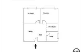 60 mp, 2 camere decomandate, zona Baumax Marasti, la mansarda