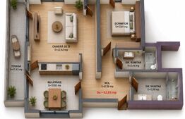 Apartament 3 camere, 64.38 mp, Comision 0, zona Iris