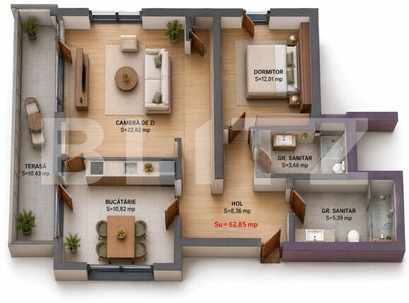 Apartament de vânzare 3 camere Iris - 200619AV | BLITZ Cluj-Napoca | Poza1