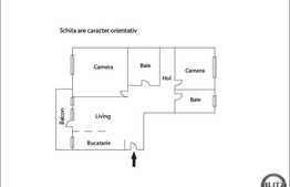 Apartament 3 camere, 80 mp utili, cu garaj si boxa, acces la 2 strazi