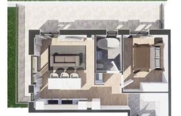 Apartament 2 camere, 55 mp, terasa 34 mp, bloc nou, mobilat și utila, Baciu