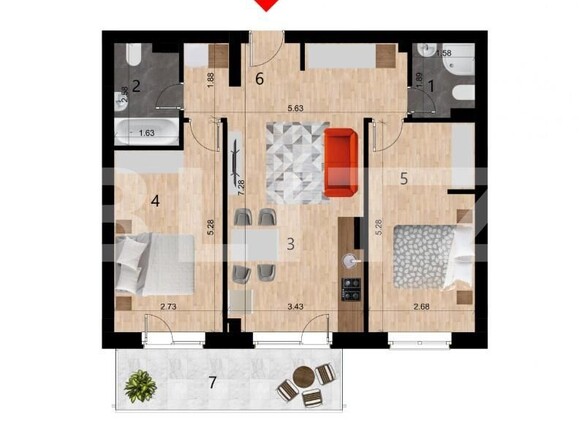 Apartament de vânzare 3 camere Zorilor - 202123AV | BLITZ Cluj-Napoca | Poza1
