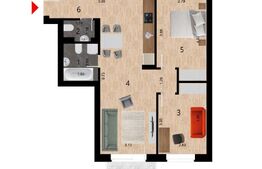 Apartament 3 camere, 59.83 mp, zona Golden Tulip