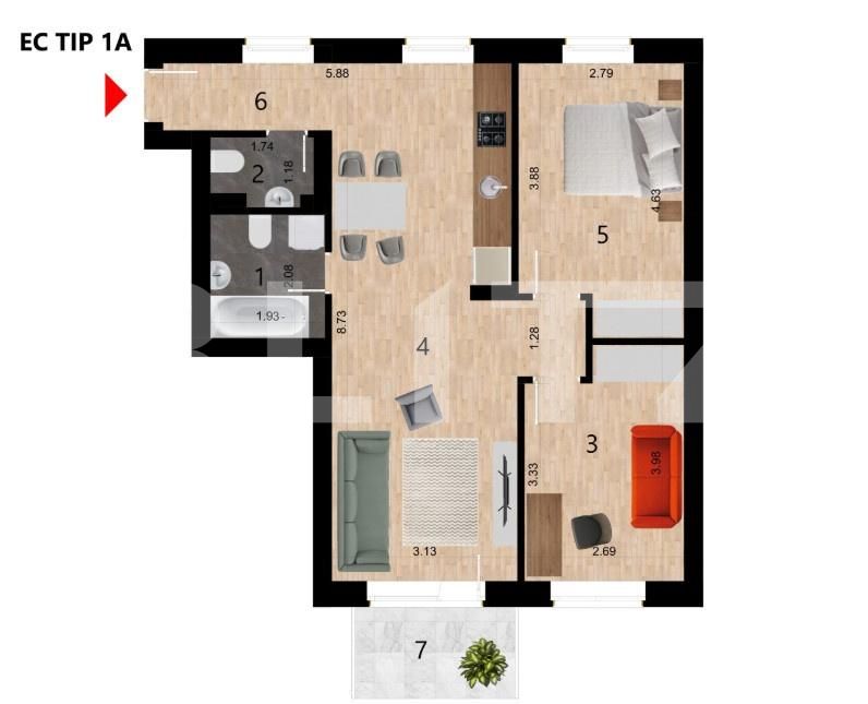 Apartament de vânzare 3 camere Zorilor - 202124AV | BLITZ Cluj-Napoca | Poza2