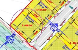 Teren intravilan, 497 mp, front 21m, zona Borhanci - Romul Ladea 