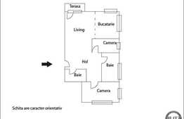 Mansarda cu 2 camere in zona Terra,  54 mp, balcon, loc de parcare