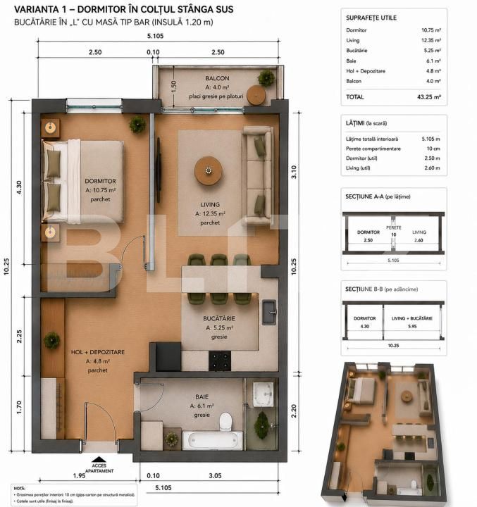 Apartament de vânzare 2 camere Iris - 203613AV | BLITZ Cluj-Napoca | Poza2
