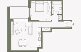 Apartament 2 cam, 58 mp, Ansamblu rezidential de TOP- TVA INCLUS