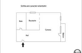 Apartament cu 1 camera de vanzare, 33 mp, mobilat partial!