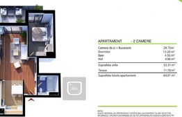 Apartament 2 camere, 52.31 mp, parcare, zona Iulius Mall, EXCLUSITATE