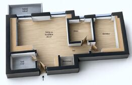 Apartament 3 camere la cheie, 60 mp + balcon, zona IRIS