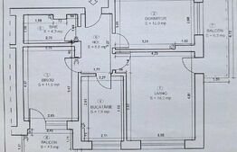 Apartament 3 camere, 70 mp, 2 balcoane, zona Rasnov