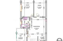 3 camere de vanzare, 57 mp, cu balcon, semifinisat, in spate la Polus