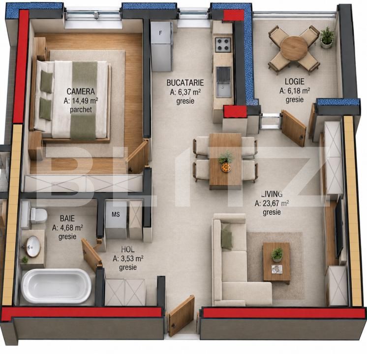 Apartament de vânzare 2 camere Iris - 207140AV | BLITZ Cluj-Napoca | Poza3