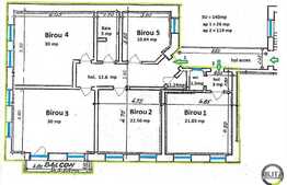 Spatiu de birou de inchiriat, 146 mp utili , cu terasa de 6 mp