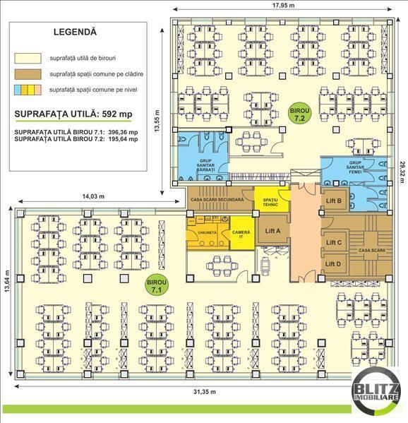 Spațiu birouri de închiriat Dambul Rotund - 20740SIB | BLITZ Cluj-Napoca | Poza1