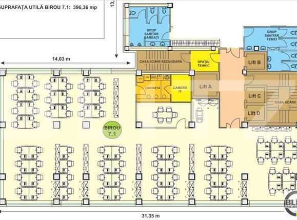 Spațiu birouri de închiriat Dambul Rotund - 20743SIB | BLITZ Cluj-Napoca | Poza14