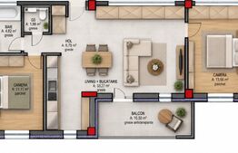 Apartament cu 3 camere, 72.20 mp, zona Terra Gardens, Comision 0