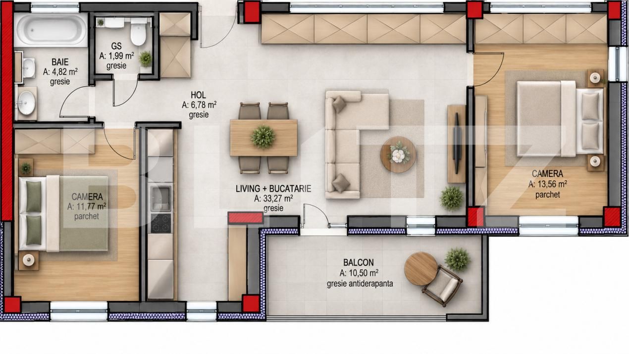 Apartament de vânzare 3 camere Iris - 207675AV | BLITZ Cluj-Napoca | Poza3