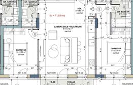 Apartament 3 camere, 71.38 mp, Comision 0, zona Iris 