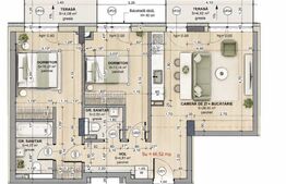 Apartament 3 camere, 65.50 mp, Comision 0, zona Iris 