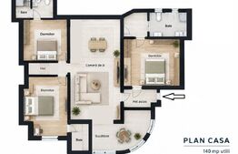 Casă renovată, 140 mp utili, 694 mp teren, Grigorescu