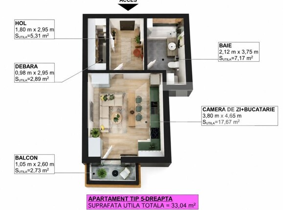 Garsonieră de vânzare Apahida - 209484AV | BLITZ Cluj-Napoca | Poza1