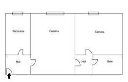 2 camere de vanzare, 47 mp, zona Policlinica Interservisan