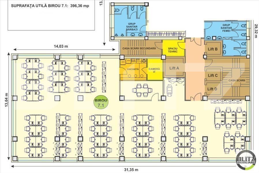 Spațiu birouri de închiriat Dambul Rotund - 21284SIB | BLITZ Cluj-Napoca | Poza13