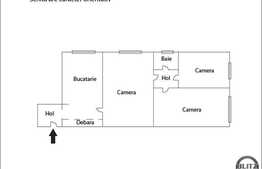 Apartament 3 camere de vanzare, 48 mp utili, zona Ciucas, cu boxa la subsol