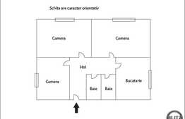 70 mp, 3 camere decomandate in zona strazii Bucuresti. Garaj si boxa!