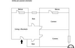 Apartament de vanzare cu 3 camere, decomandat, garaj inclus in pret.