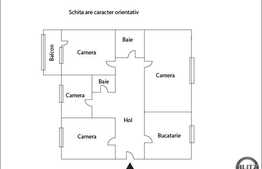 4 camere decomandate, 70 mp in zona hotel Royal. Loc de parcare si boxa incluse