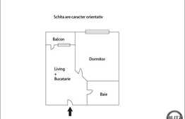 Apartament de vanzare semifinisat, 1 camera, 40 mp utili