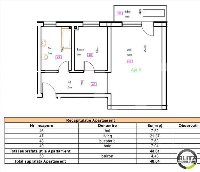 Garsonieră de vânzare Floreşti - 2265AV | BLITZ Cluj-Napoca | Poza3